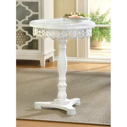 White Pedestal Table